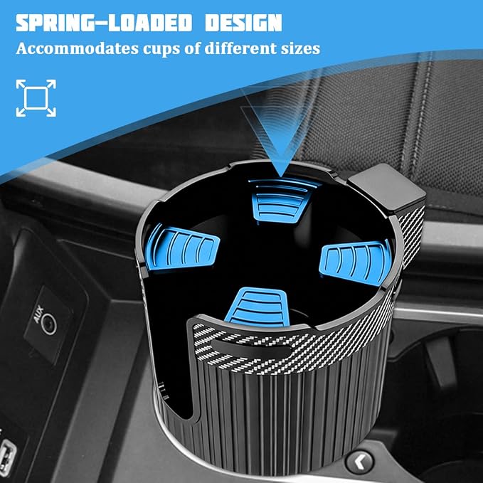 Car Cup Holder Extender, Expandable Vehicle Water Bottle Holder Adapter with Adjustable Base, Automotive Interior Drink Cup Expander, Universal for SUV Caravan Truck - Image 3