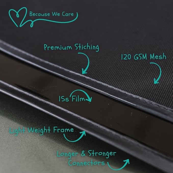 Car Window Shades - Certified 99.79% UVA & 99.95% UVB Sun Protection. Award Winning car Sun Shade for Side Windows. 4 Pack Transparent Shades 22" x 14" - Window Shade for car Baby by Kinder Fluff - Image 8