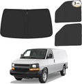 Front Windshield ＆ Side Window Sun Shade for 1996-2025 Chevy Express Accessories Cargo Van, Foldable Window Sunshade Sun Visor Protector, Window Shade Sun Shield Block UV Rays Heat, Pack of 3 by ULROLIT