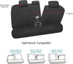 Pariitadin Car Seat Covers Full Set, Washable and Breathable Premium Cloth Automotive Vehicle Seat Cover for Car Interior, Universal Fit for Most Cars, Sedan, Truck, SUV(Black) - Image 6