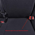 2nd Gen Tacoma Seat Covers Custom Fit for 2012-2015 Toyota Tacoma Double Cab/Crew Cab (TRD Sport Seats),Fully Covered Polyester Truck Seat Protector-Full Set(Black) - Image 3