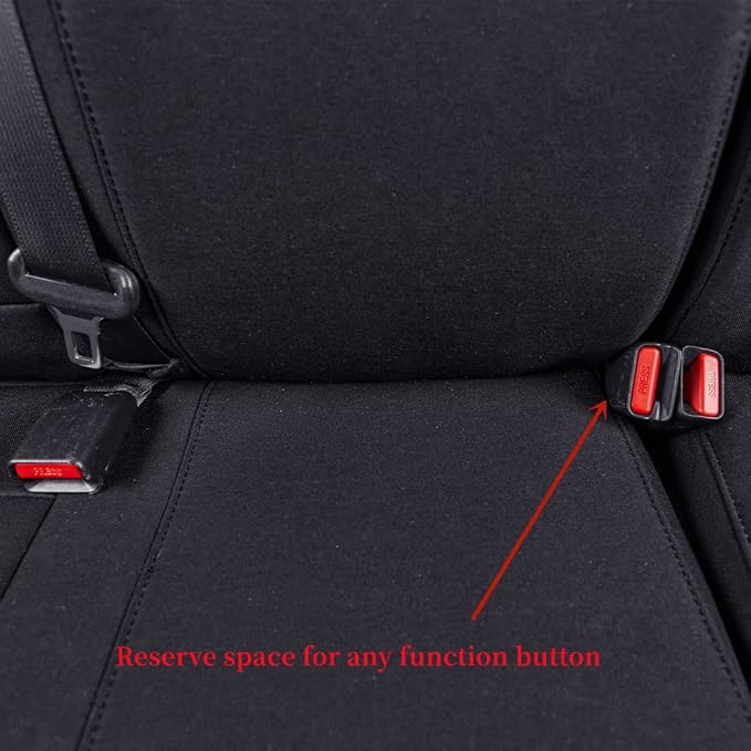2nd Gen Tacoma Seat Covers Custom Fit for 2012-2015 Toyota Tacoma Double Cab/Crew Cab (TRD Sport Seats),Fully Covered Polyester Truck Seat Protector-Full Set(Black) - Image 3