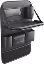 Car Backseat Organizer Foldable Tray with Tablet Holder | Storage pockets, SUV, sedan, seat back protection, travel organization, quick access by Mautopily