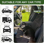 Waterproof Front Seat Car Cover, Car Seat Covers for Dogs, Nonslip Pet Passenger Seats Cover Protector, Car Accessories Scratch-Proof Pet Front Covers Universal Fit Most Auto Trucks SUVs (Black) - Image 5
