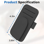 BFXM Sunglass Holder for Car and Truck Sun Visor Organizer Car Accessories | Sunglasses Holder Eyeglass Hanger Clip, Cars Sun Visor Ticket Card Holder Clip, Magnetic Leather Holder for Car Visor - Image 3