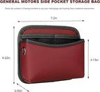 Car Seat Side Pocket Organizer, Multifunctional Leather Console Side Storage Pouch with Card Holder, Waterproof Phone & Sunglasses Pocket Bag for Car Door Seat Console (Red) - Image 2