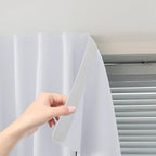 self Adhesive Curtains Portable Blackout Curtain Simple and Easy to Install Bedroom Window Thermal Lnsulated Kitchen Room Darkening Black Small Drapes, 47" W X 59" L, White, 1 Panel by Sovtfides