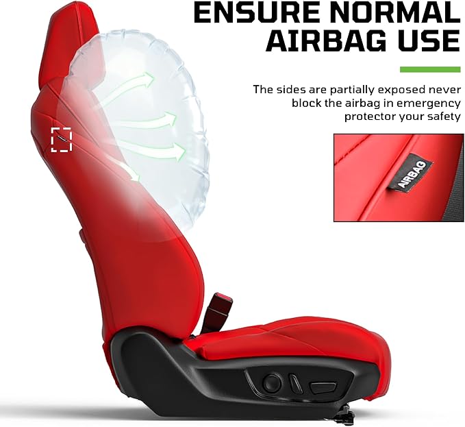 Car Seat Covers Fit for Toyota Tacoma 2024-2026 Double/Crew Cab,Red | Custom Faux Leather Full Set,Waterproof & Wear-Resistant Seat Cover,Fits Tacoma 4th Gen SR,SR5,TRD Sport,TRD Off-Road,Limited - Image 2