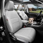 coverdream Full Set Leather Seat Covers for Toyota Corolla 2023-2026 LE Sedan(Not fit Hybrid),Airbag Compatible,Waterproof Car Seat Protector,Fit Like A Glove(Gray) by Coverdream