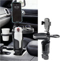 Car Cup Holder Tray, 3 in 1 Multifunctional Vehicle Food Water Bottle Phone Holder Expander Adapter with Adjustable Base, Detachable Auto Interior Food Tray Table, Universal Fit (Carbon Fiber) by Unknown