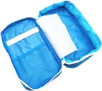 Red First Aid Bag Empty Travel Rescue Pouch First Responder Storage Medicine Emergency Bag for Car Home Office Kitchen Sport Outdoors (Blue with Handle) - Image 3