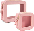 Travel Clear Makeup Bag Set, TSA Approved Cosmetic Bag Case with Zipper Portable Makeup Pouch Toiletry Bag Traveling Cosmetic Organizer Storage Bag Car Organizer Car Essentials by FFpaw