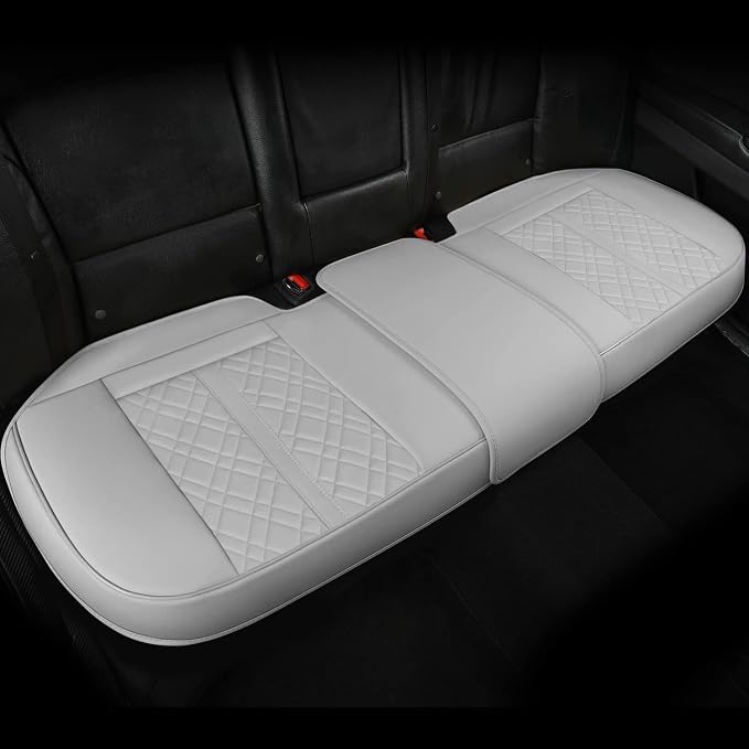 Car Seat Cover for Rear Car Seat Bottom,Luxury PU Leather Seat Cushion | Auto Interior Seat Cover Without Backrest,Full Wrapping Edge Works with Sedan SUV Pickup Minivan by SanQing