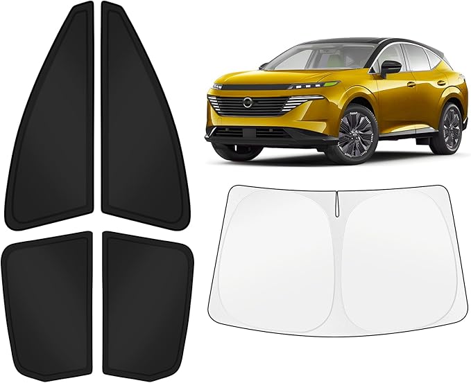 KUST Car Window Shades for Nissan Murano 2025-2026 Windshield Sun Shade Side Window Cover UV Block Privacy Protection Murano Accessories for Camping Blackout Rear Back Full Set 5PCS by KUST