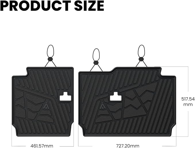 LASFIT Seat Back Mats for Jeep Gladiator JT 2020-2025 2026 | Rear Trunk Backrest Protectors, All Weather, TPE, Custom Fit Mats, Accessories, Black - Image 9