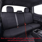 2nd Gen Tacoma Seat Covers Custom Fit for 2012-2015 Toyota Tacoma Double Cab/Crew Cab (TRD Sport Seats),Fully Covered Polyester Truck Seat Protector-Full Set(Black) - Image 5
