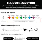 USB Type C LED Ambient Light, 8 Colors RGB LED Car Atmosphere Lamp with Adjustable Brightness, 5V Plug-in USB Night Lights Interior Decoration for Vehicle Home Office - Image 5