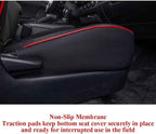EKR Car Seat Covers for Subaru Forester 2026(NO Base),Full Set | Custom Fit for Subaru Forester 2026 Premium/Sport/Wilderness/Limited/Touring(NO Base)Faux Leather(Black with Red Trim) - Image 2