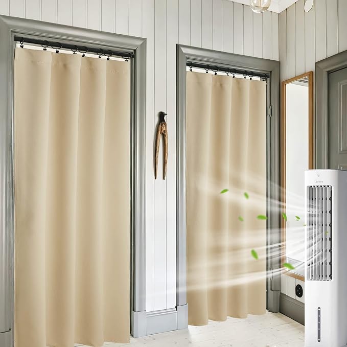 RYB HOME Extra Wide Curtains for Bedroom Living Dining Room 72 inches Long | Thermal Insulated,Privacy,Drapes for Large Window,Triple-weave Fabric,For Better Sleep,W62 x L72,Biscotti Beige,2 Panels - Image 5