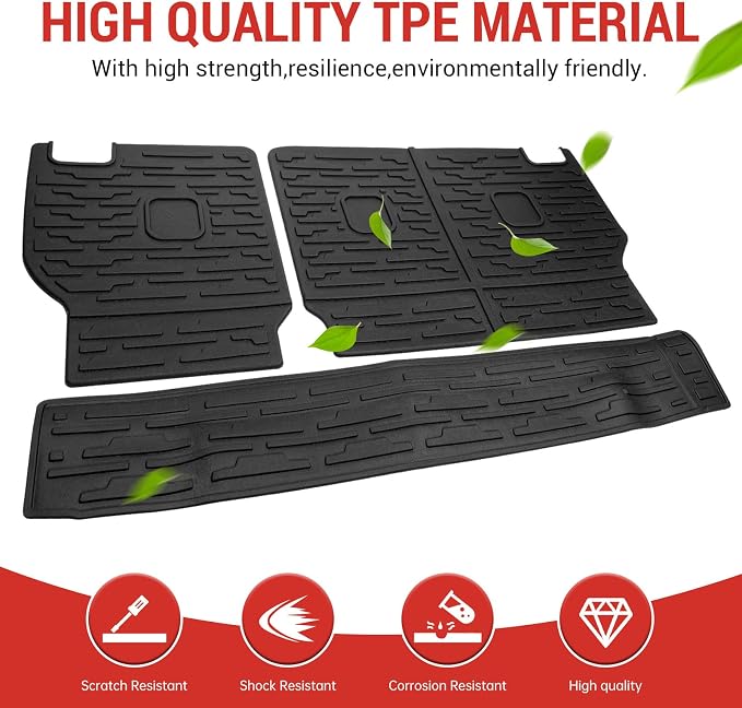 Seat Back Cover Compatible with 2021-2025 Jeep Wrangler JL 4 Door 4XE, All-Weather Protection Cargo Liner Rear Trunk Liner for 2024 Jeep Wrangler JL Accessories - Image 6