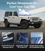 Nmoiss [Vinyl Coating Heat Shield] Windshield Sun Shade Umbrella for All Jeep Wrangler & Gladiator Accessories, Protect Car Interior from Sun Rays & Heat Damage Keep Cool - Image 4
