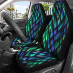 GENANY Holographic Dragon Scale Car Seat Covers, 2-Piece Front Seat Set | 2-piece polyester front seat cover set, each 35 x 21 x 21 inches, with adjustable straps and hooks - Image 3