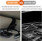 2 PCS Sunglass Holder for Car Sun Visor, Eyeglasses Hanger Mount Visor Organizer with Ticket Card Clip, Universal Glasses Hanger Clip Auto Interior Accessories for Car SUV Truck - Image 4