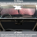 Car Windshield Sun Shade for Honda CR-V 2017-2022, Premium 310T Reflective Polyester UV Blocker, Lightweight Foldable Sun Visor with Storage Pouch - Image 4