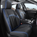 Coverado Nappa Leather Car Seat Covers Front Set, Luxury Waterproof Seat Protectors, Airbag Compatible Anti‑Slip Auto Seat Covers, Universal Fit for Most Cars SUVs Trucks Pickup Vehicles by COVERADOAUTO