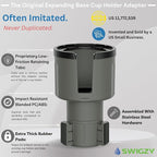 Car Cup Holder Expander Adapter for Large Water Bottles - [Patented & Upgraded] - Holds: Hydro-Flask, Yeti, Nalgene, Owala, 32-40oz - Adjustable Expandable Insert Extender - Universal (Gray) - Image 2