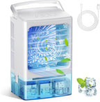Portable Air Conditioners, 3 Speeds 2 Mist Modes Portable AC Unit with 900ml Water Tank,7-Color Lights Evaporative Cooler Blow Cold Air, Mini Car Cooling Fan for Bedroom RV Desk Office Indoor by Unknown