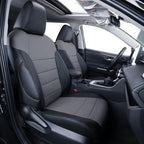 Faux Leather Seat Covers for 2022-2026 Toyota Corolla Cross,Non-Hybrid | Full Set Suv Seat Cushion for Corolla Cross L/XLE/LE,Luxury Waterproof Car Seat Protector,Factory Look,Black/Gray by Coverdream