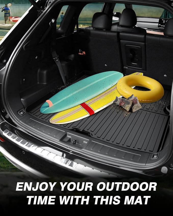 Powerty Trunk Mat Custom Fit for Mitsubishi Outlander 2022-2026(Not for PHEV or Sport Models), All Weather TPE Cargo Mat Liner for Outlander Rear Trunk - Image 8