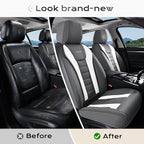 Coverado Car Seat Covers, Front Covers for Cars, Car Seat Cover Front Seats, Automotive Seat Cover, Waterproof, Leather Car Seat Cushion, Universal Interior Covers Seat Protectors for Most Cars - Image 5