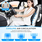 Coverado Cooling Car Seat Cover,Ventilated Car Seat Cushion with 8 Fans, Cooled Seat Cover for Car SUV Truck Universal Fit, Fashion Black - Image 2