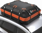 Car Rooftop Cargo Carrier Bag 21 Cubic feet Waterproof Car Roof Top Bag for All Cars with/Without Rack, Includes Anti-Slip Mat, 10 Reinforced Straps, 6 Door Hooks, Luggage Lock by Asinking