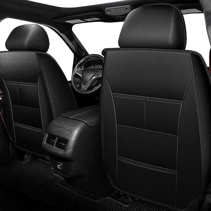 Car Seat Covers Fit for Nissan Rogue 2021-2025 2026, Custom Fit | Fit for Rogue SV/S/SL/Platinum Full Set Waterproof Leather Seat Protectors Airbag Compatible Easy to Install - Black, 5 Seats - Image 7
