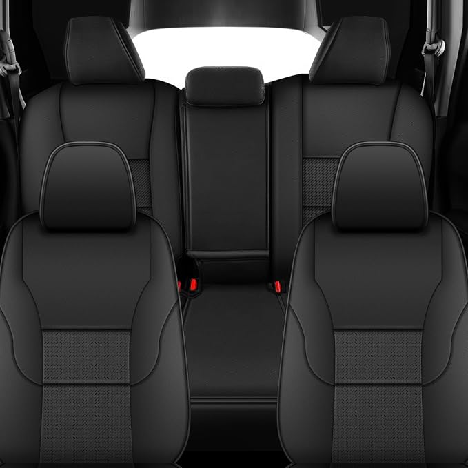 Custom Fit Seat Cover for Honda HRV 2016-2018 EX EX-L&2016-2022 LX | Full Set Faux Leather HR-V Car Seat Protector Black - Image 7