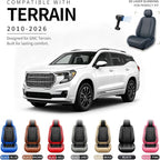 for GMC Terrain 2010-2025 2026 Car Seat Covers, Full Set, Brown | Luxury Full Coverage Leather Seat Protectors, Waterproof Breathable, Non-Slip, Easy to Install, Airbag Compatible, All-Season - Image 4