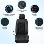 Coverado Cooling Car Seat Cover,Ventilated Car Seat Cushion with 8 Fans, Cooled Seat Cover for Car SUV Truck Universal Fit, Fashion Black - Image 3