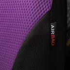 Flying Banner Car Seat Covers Front Seats Mesh Fabric Rear Bench Split Polyester Cover Easy Installation SUV CAR Woman Lady Femal (Front Set, Black Purple) - Image 6