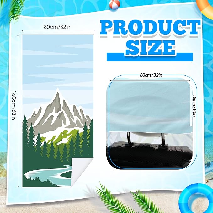 1 Pack Car Seat Towel Cover with Storage Bag, National Park 1 Style | 63 x 32 in Car Towel Seat Cover Non Slip Waterproof, Gym Workout Swimming Running, Machine Washable Sweat Absorbent Protector - Image 2