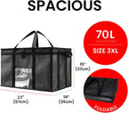 NZ home Insulated Food Bag, Portable Cooler Tote (3XL, Black, 10 Pack) | Large thermal bag, For cold & hot food, Soft sided cooler, Heavy duty carrier, Grocery shopping, Food delivery, Catering bag - Image 3
