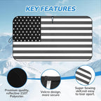 Windshield Sun Shade B&W American Flag USA Patriotic Design - Folding Car Front Window Sunshade for Cars SUV Trucks, Max UV Blocking and Keep The Vehicle Cool XL - Image 6