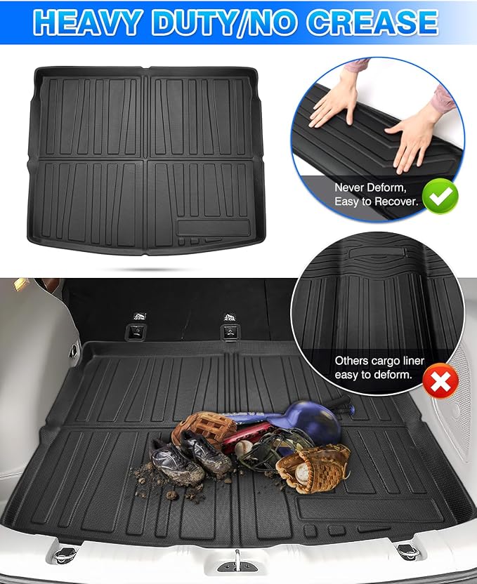 Cargo Liner for Jeep Compass 2017-2025 All Weather Trunk Mat for Compass Accessories Cargo Mat TPE Heavy Duty Anti-Slip - Image 6