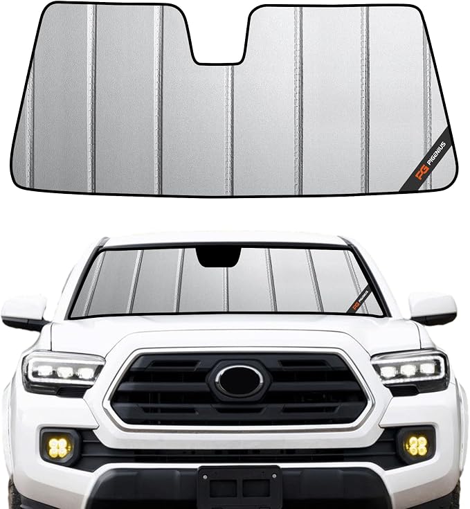 Pigenius Windshield Sunshade for Toyota Tacoma 2018-2023 Front Window Sun Shade - Safeguard by Pigenius