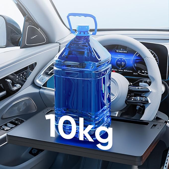 Steering Wheel Tray Desk with Expandable Trays, Steering Wheel Table Food Tray for Front Seat Eating Dinning Working, Adjustable Laptop Tray for Car - Image 5
