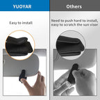 Yuoyar 2 Packs Magnetic Sunglass Holder for Car Visor (4Pcs Black) | Magnetic Interior Car Accessories - Image 3