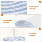 Lifewit Extra Large Tote Bag, Reusable Grocery Bags with Metal Wire Frame and Handles - Image 5