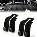 Car Seat Headrest Hooks for Purses and Bags, 4-Pack Heavy Duty Car Seat Hooks with Anti-Slip Pad, Universal Car Backseat Organizer Hanger Accessories for Grocery Bags (Black) by HIGHBU